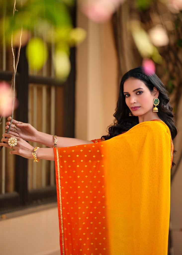 Kashvi Soundarya Fancy Party Wear Georgette Heavy Saree Collection